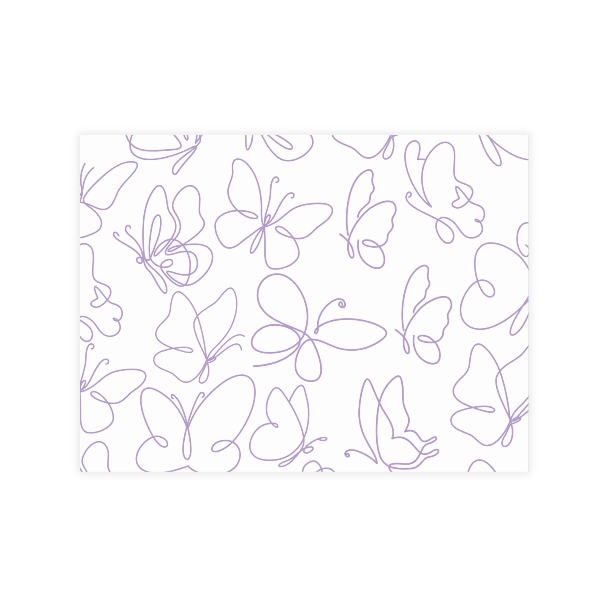 Personalized Butterfly Stationery, Custom Flat Notecards, Girls ...