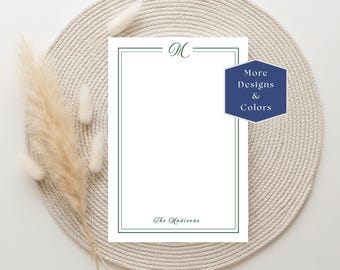 Personalized Monogram Sticky Note Pad, Custom Name Notepad