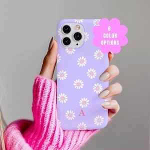 Floral Phone Case: Daisy Lavender Design, Personalized Phone Cover