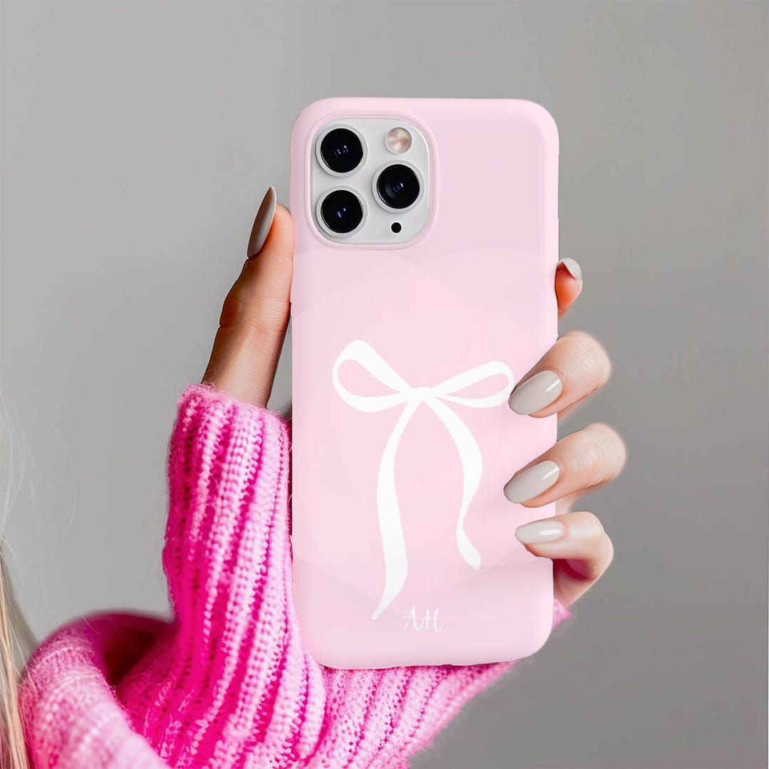 Pink Raspberry Phone Pink Ribbon Phone Case, Pink Bow Phone Case, Coquette Phone Case ...