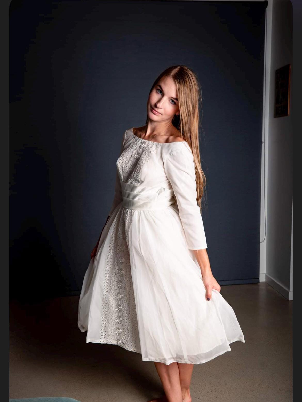 1960s Vintage Tea Length Wedding Dress