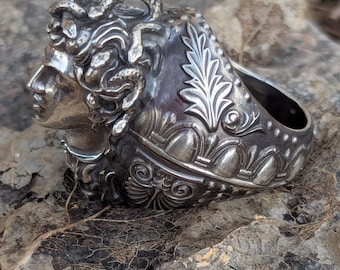 Medusa Ornamental Medusa Ring Greek Goddess Art Nouveau Jewelry Gothic Jewelry