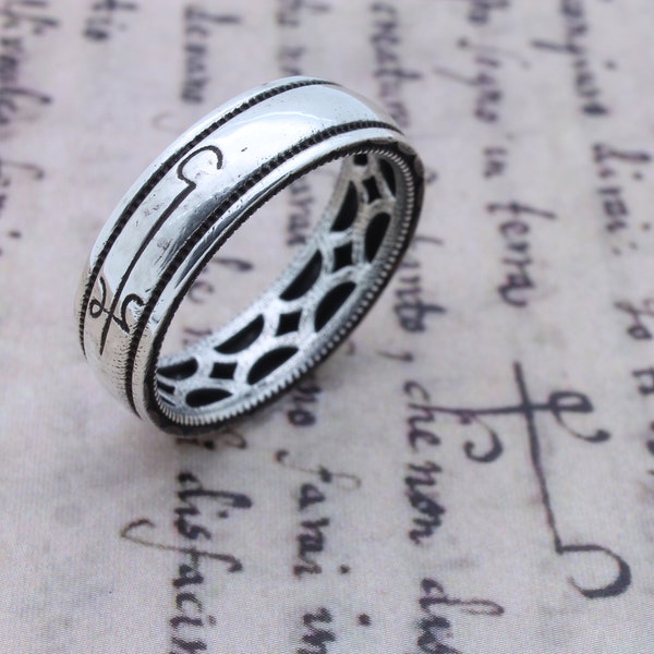 Invisibility Ring Occult Magic Ring Grimoire Witch Jewelry Occult Symbols Art Conjuration Witchcraft Ring Silver Ring Wiccan Jewelry Ritual