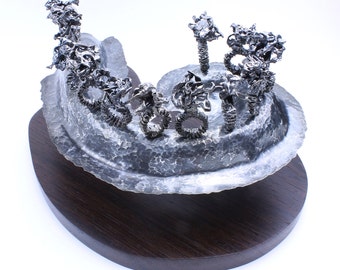 Sculptural Metalworking Display Art Piece - Edge of Chaos