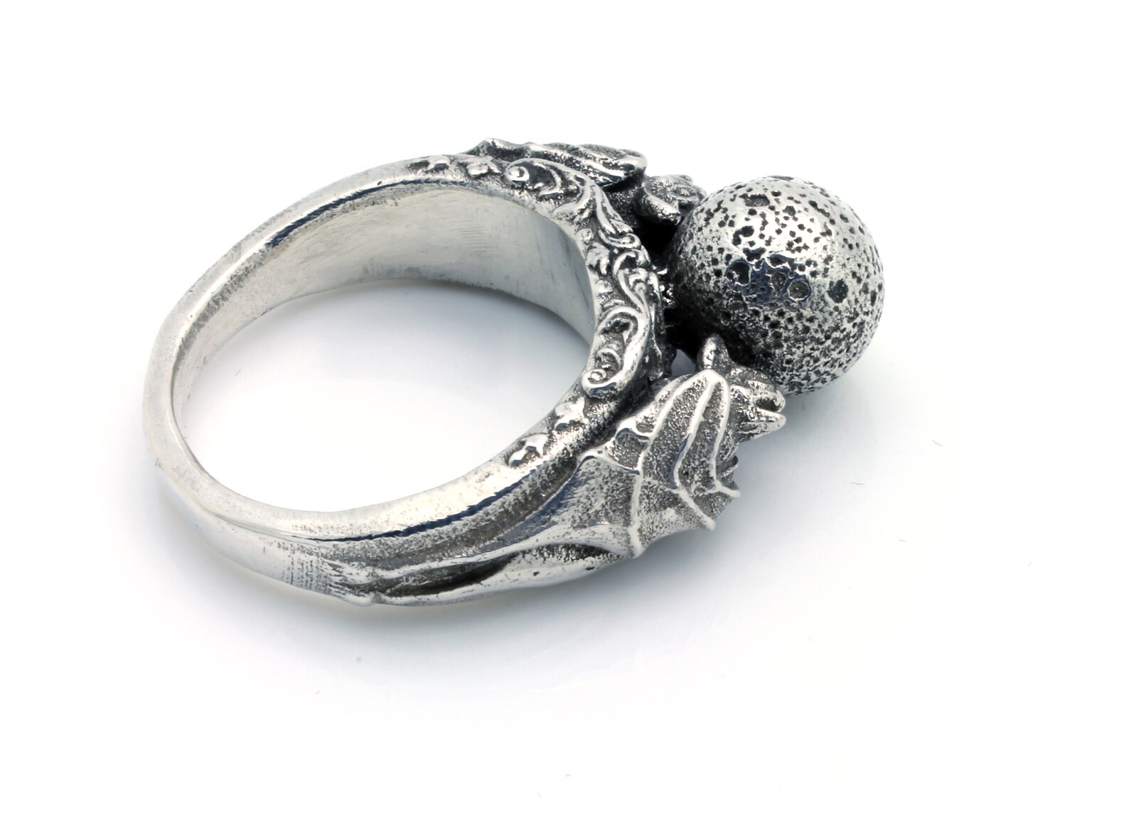 Bat and Moon Ring Silver Bat Ring Moon Jewelry Gothic Ring Moon Goth ...