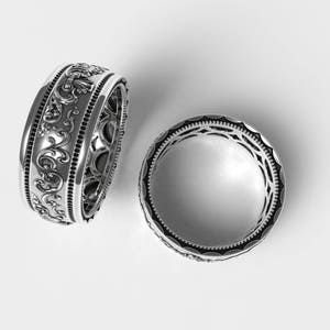 Ring Engraved Ring Scrollwork Ring Leaf Ring Antique Scroll Vintage ...