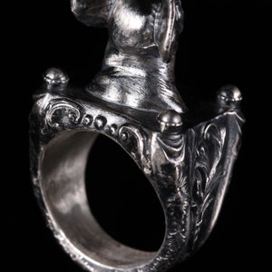 Renaissance Scroll Bat Ring Gothic Ring Bat Jewelry Vampire Bat Ring Gothic Statement Ring Gothic Jewelry Goth Style Biker Ring Vampires image 7