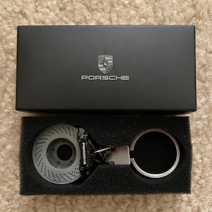 PORSCHE Keychain Black Brake Caliper 911 GT3 GT2 GT4 Spyder Key Ring Fob