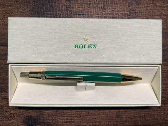 NIB~ Rolex Vintage Datejust Submariner Ballpoint Pen Green Gold