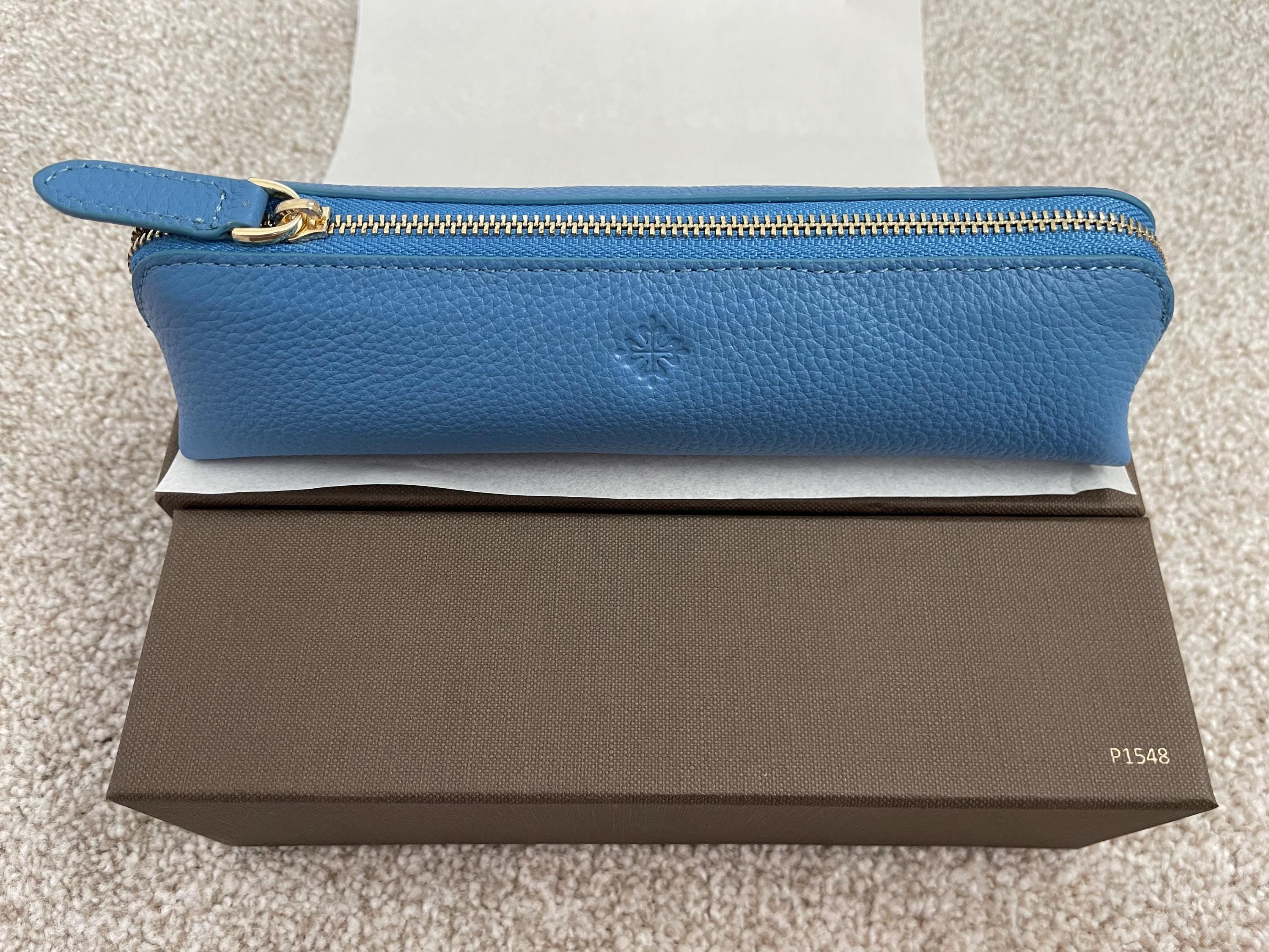 Patek Philippe Vintage Leather Pen Case Nile Blue Accessory Gift