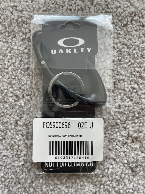 Oakley Original Essential Icon Carabiner Keychain 3.6in Black