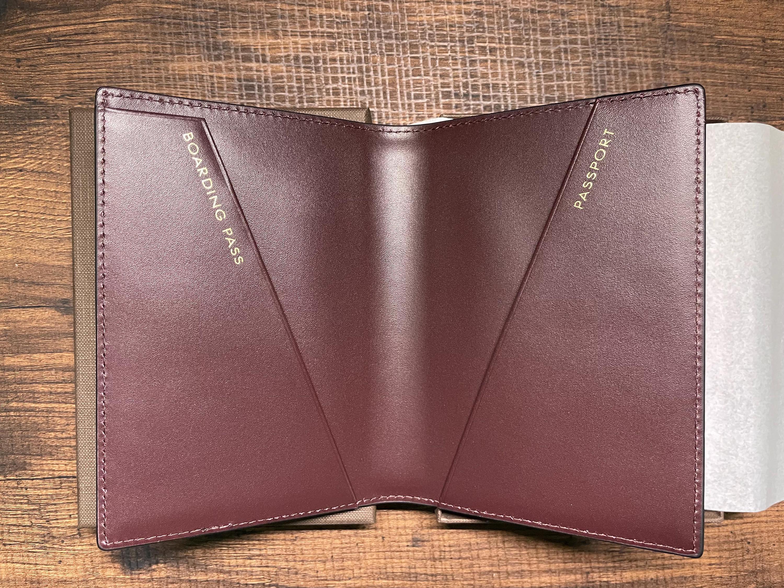 Patek Philippe Vintage Saffiano Leather Passport Holder Black/wine