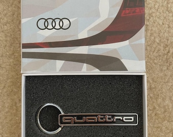 Audi Key Ring With Audi Quattro Stainless Steel