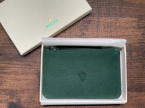 ROLEX 地図柄ボックス財布 ROLEX Vintage Green Watch Travel Pouch Case - Etsy