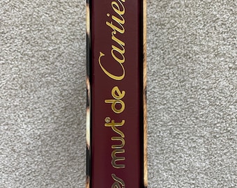 Les Must de Cartier Book 2002 Red Leather Hardcover Leopard Slipcase Gold Corners