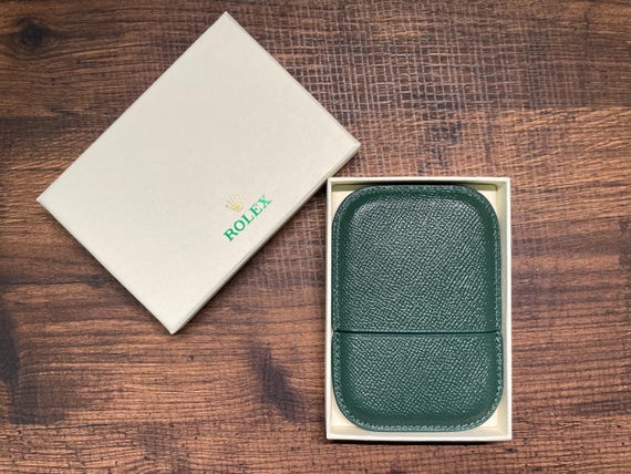 Vintage Green Business Leather Card Holder - Etsy