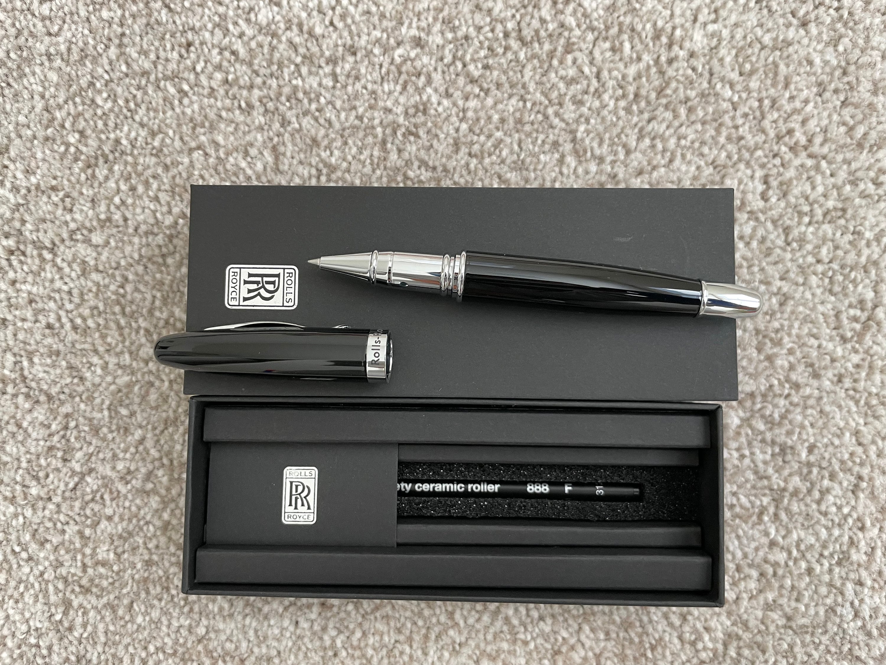Rolls-royce the Collection Gloss Black Ballpoint Pen With