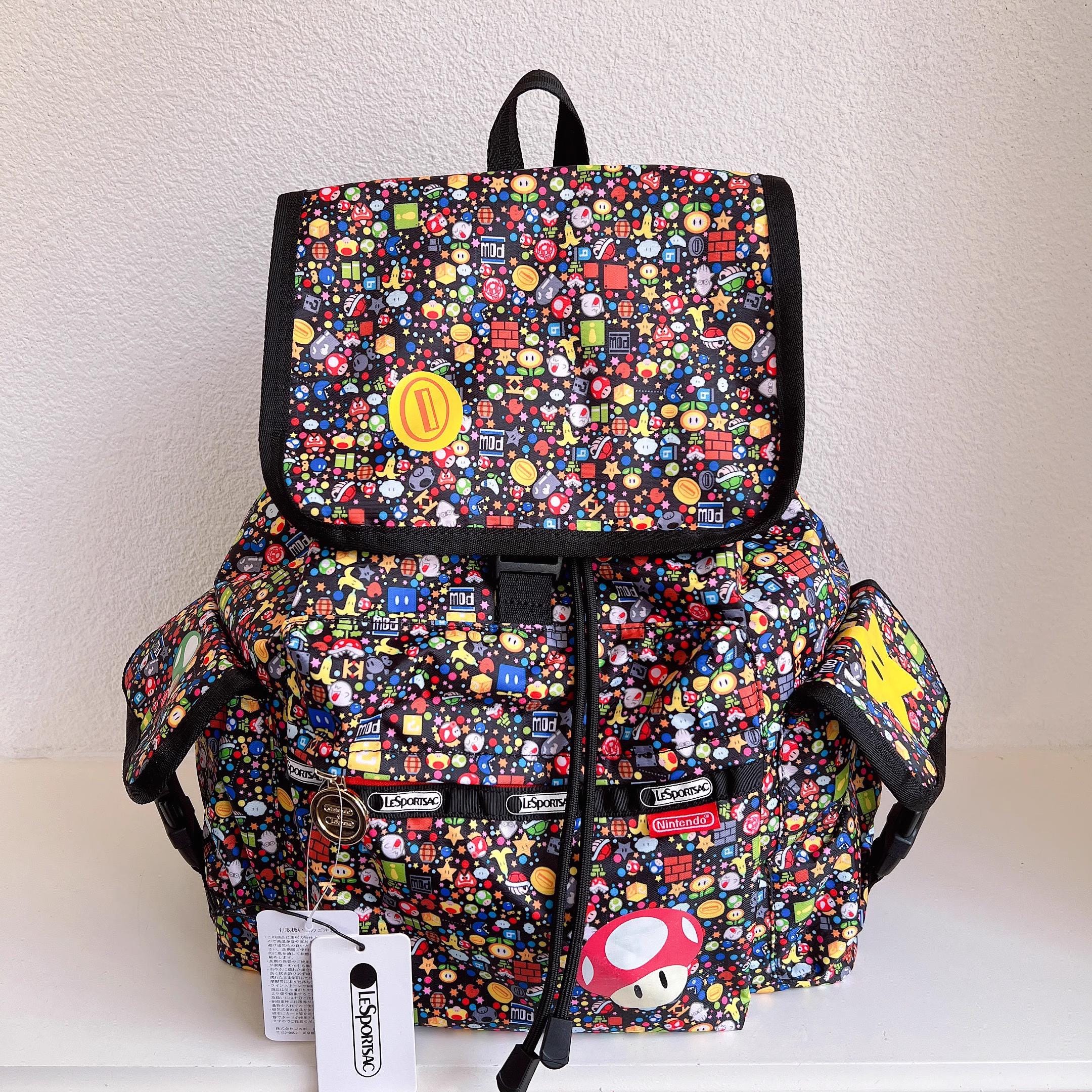 Vintage Lesportsac Super Mario Bros Voyager Backpack M Size - Etsy