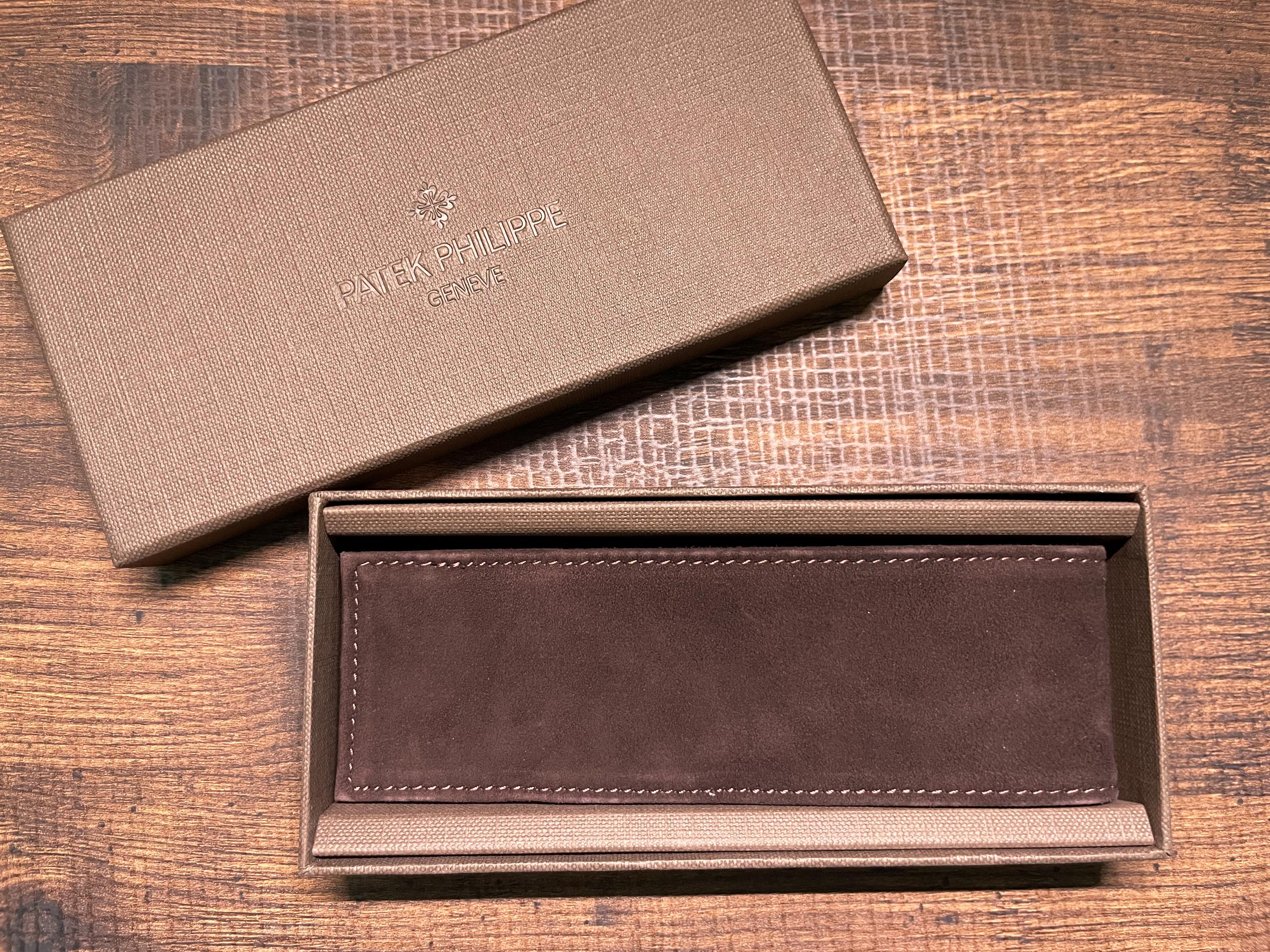 Patek Philippe Vintage Brown Suede Leather Travel Pen Holder VIP