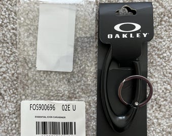 Oakley Original Essential Icon Carabiner Keychain 3.6in Black