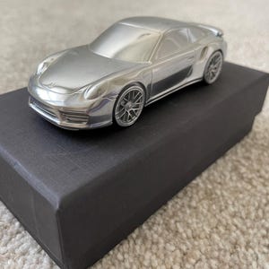 911 991.2 Turbo 1:43 Paperweight Aluminum Chrome Model Limited