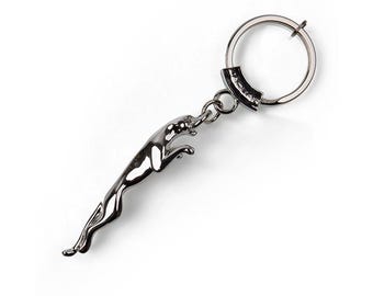 Jaguar Leaper Original Keychain Keyring In Silver