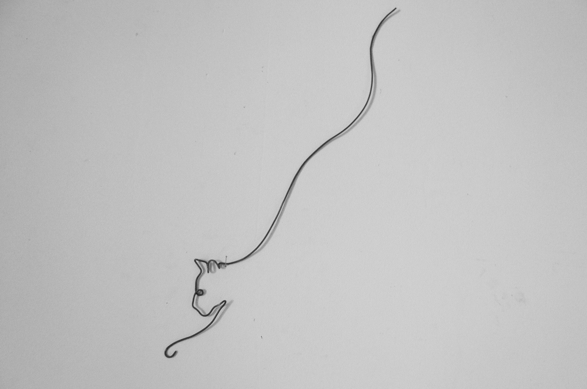 Profil de Chat Design en Fil Fer, Décoration Murale, Wire Art, Sculpture Murale