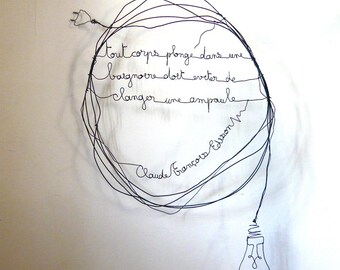 Wire message - Gift for french people- Humour - Claude François Edison