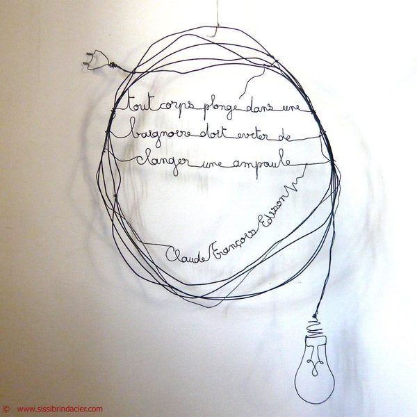 Wire message - Gift for french people- Humour - Claude François Edison