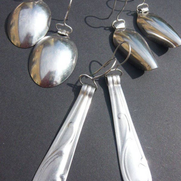 Boucles d'oreilles cuillères Sissi brin d'acier