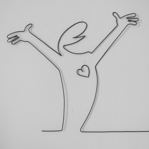 Wire Art the Line Wall Decoration Wall Phrase Sculpture Etsy