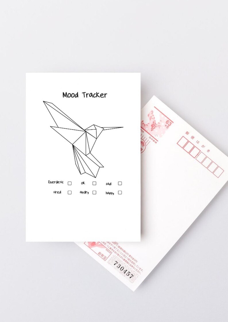 Origami Mood Tracker PRINTABLE Journal Page Planner Page Feelings ...
