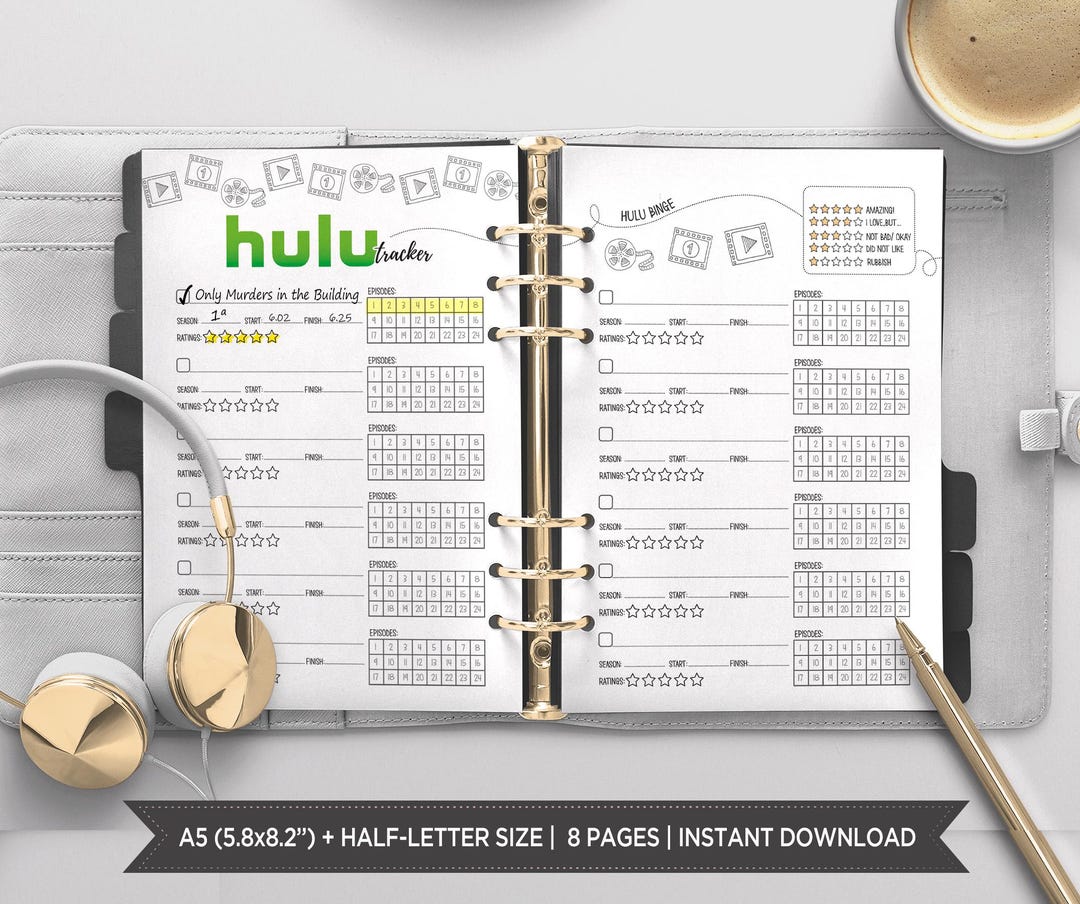 TV Show Tracker Printable, Series Tracker for Digital Book Journal or ...