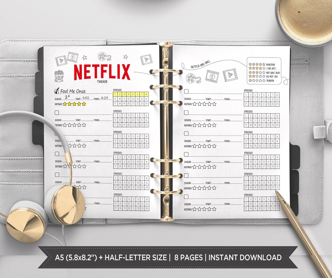 Series Tracker Printable, TV Show Tracker, Seasons and Episodes Wish ...