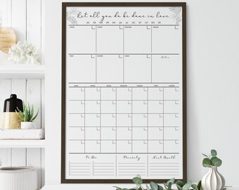 Minimal Wall Calendar Undated | Large Neutral Aesthetic Planner | Portrait Monthly & Weekly Wall Calendar | Printable 24x36