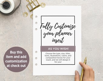 Custom Planner Insert Printable | Personalized Planner Pages | Create Your Own Planner Layout | Custom Journal Template | PDF
