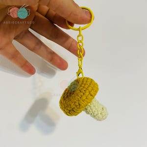 mushroom keychain,Crochet mushroom car hanging,handmade mushroom,car decoration, car accessories,crochet keychain,Small Knitting Mushroom