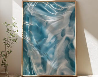 Abstract Blue Wall Art, Modern Printable Art, Blue Decor for Bedroom, Abstract Prints, Unique Wall Decor Ideas