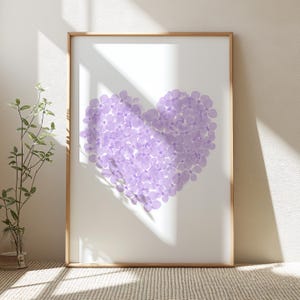 Light Purple Nursery Wall Art, Printable Floral Decor for Kids, Digital Download, Whimsical Design, Light Purple Botanical Art