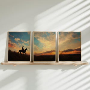 Cowboy Wall Art, Vintage Western Decor, Digital Download Prints, Wild West Nursery Art, Cowgirl Wall Decor, Rustic Home Decor