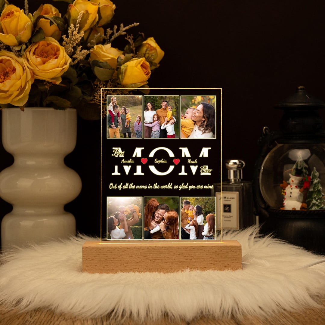 Personalized Best Mom Gift, Custom Photo Collage Gift for Mom/dad ...
