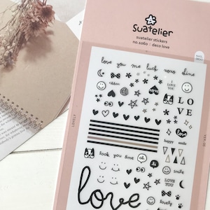 Stickers Suatelier | Journalisation | Stickers pour agenda | Stickers Scrapbooking | Autocollants kawaii | Stickers ongles | Stickers coréens | 1060