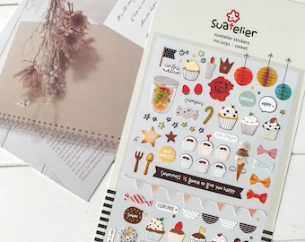 Suatelier Süße Cupcake Aufkleber | Scrapbook, Planer, Journal | 1031