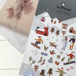 Suatelier Aufkleber | Journaling | Planer Aufkleber | Scrapbooking Aufkleber | Kawaii Aufkleber | Liebe Winter | Sonnenmitte | 1102