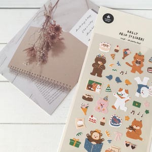 Adesivi Suatelier / Adesivi per diario / Adesivi per planner / Adesivi per scrapbooking / Adesivi Kawaii / Animali / Love Animal / Oh Party Day / 1146