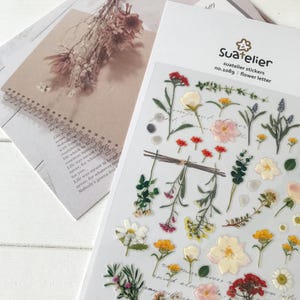 Adesivos Suatelier | Diário | Adesivos para Planejador | Adesivos para Scrapbooking | Adesivos Kawaii | Adesivos Florais | Carta de Flor | 1089