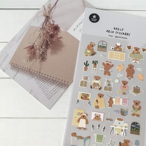 Suatelier Aufkleber | Journaling | Planer Aufkleber | Scrapbooking Aufkleber | Kawaii Aufkleber | Bären | Gumi Bauernhof | Teddybär Aufkleber | 1141