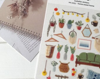 Adesivi per la casa Suitelier / Adesivi per agenda Kawaii in PVC / 1075
