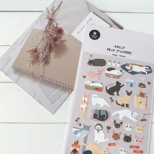Suatelier Aufkleber | Journaling | Planer Aufkleber | Scrapbooking Aufkleber | Kawaii Aufkleber | Niedliche Aufkleber | Miau Aufkleber | 1093
