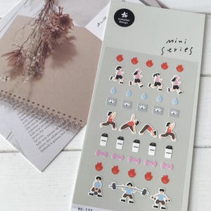 Adesivi Suatelier / Adesivi per diario / Adesivi per planner / Adesivi per scrapbooking / Adesivi kawaii / Adesivi fitness / Mini serie / 123